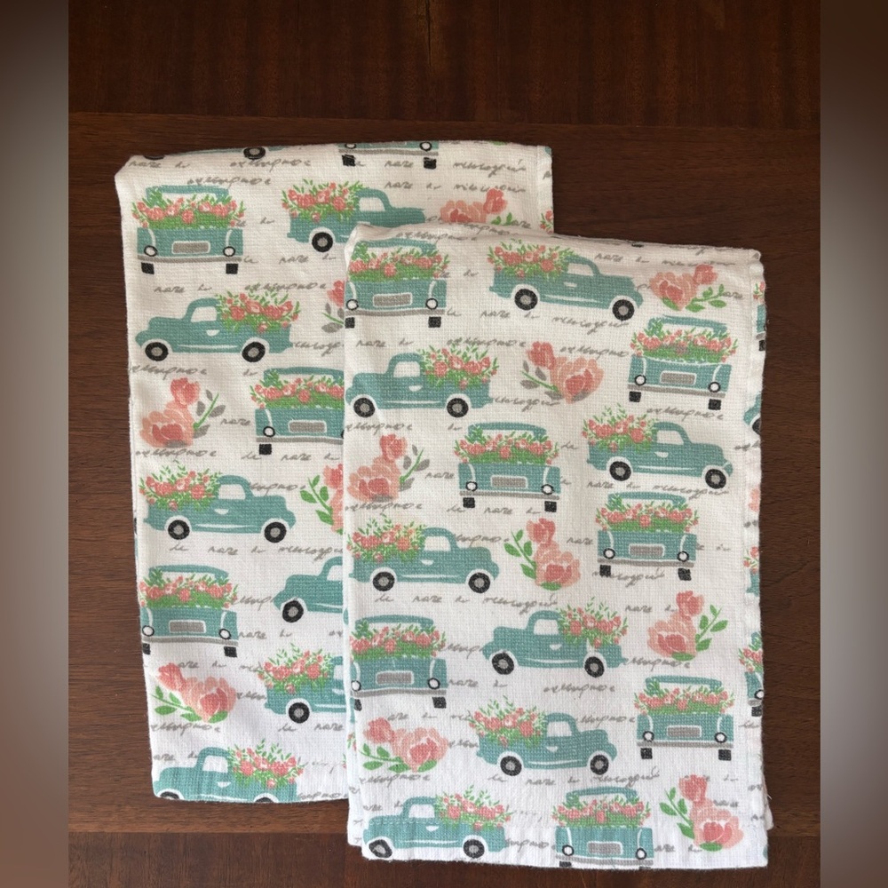 Laura Ashley Floral Truck Print Towels